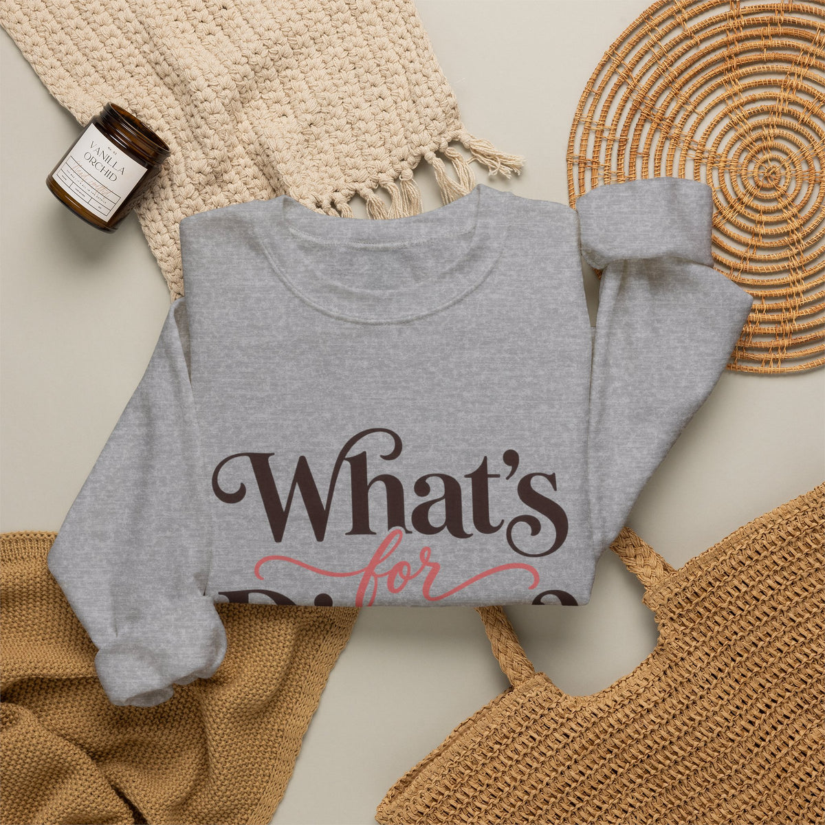 ChefMom Crewneck Sweatshirt – What’s for Dinner? Again?