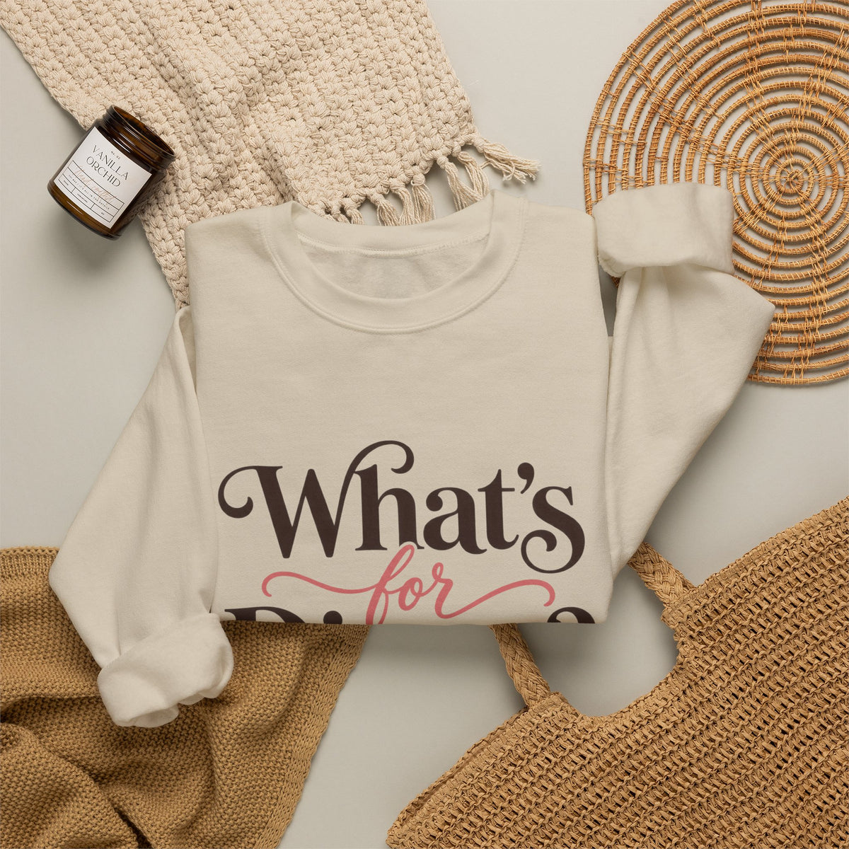 ChefMom Crewneck Sweatshirt – What’s for Dinner? Again?