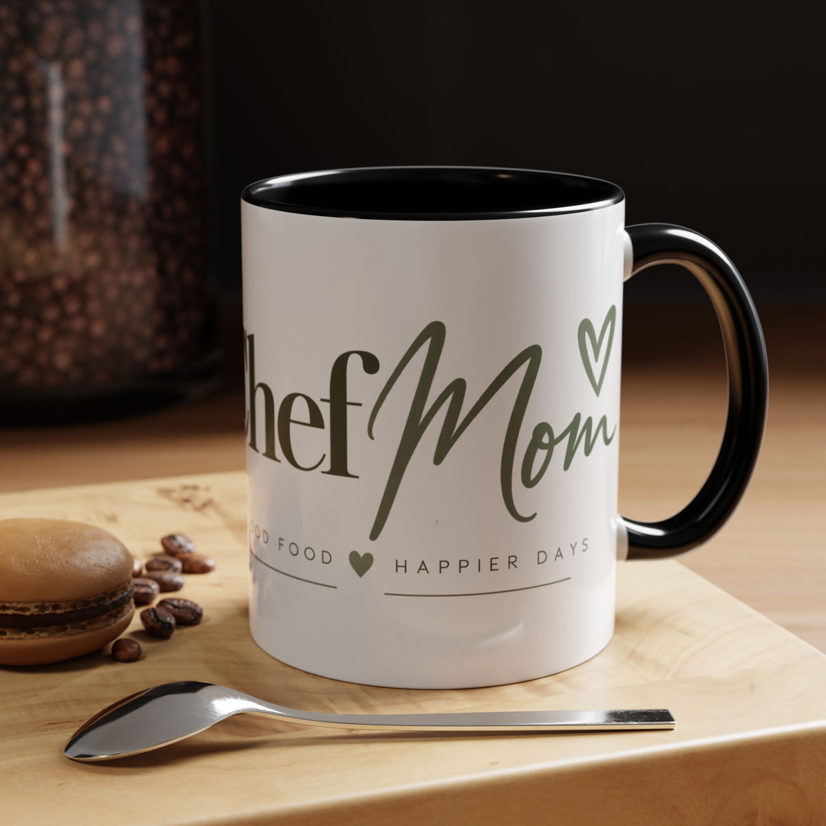 ChefMom Accent Coffee Mug – Good Food, Happier Days (11,15oz)