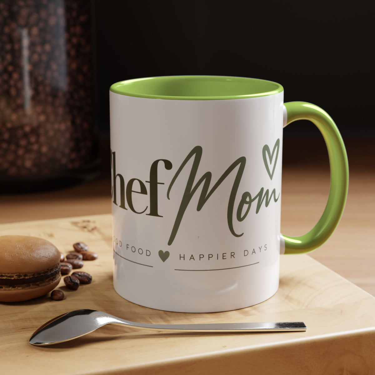 ChefMom Accent Coffee Mug – Good Food, Happier Days (11,15oz)