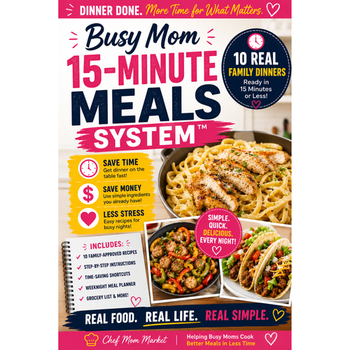 Busy Mom 15-Minute Meals | Quick & Easy Dinner Guide