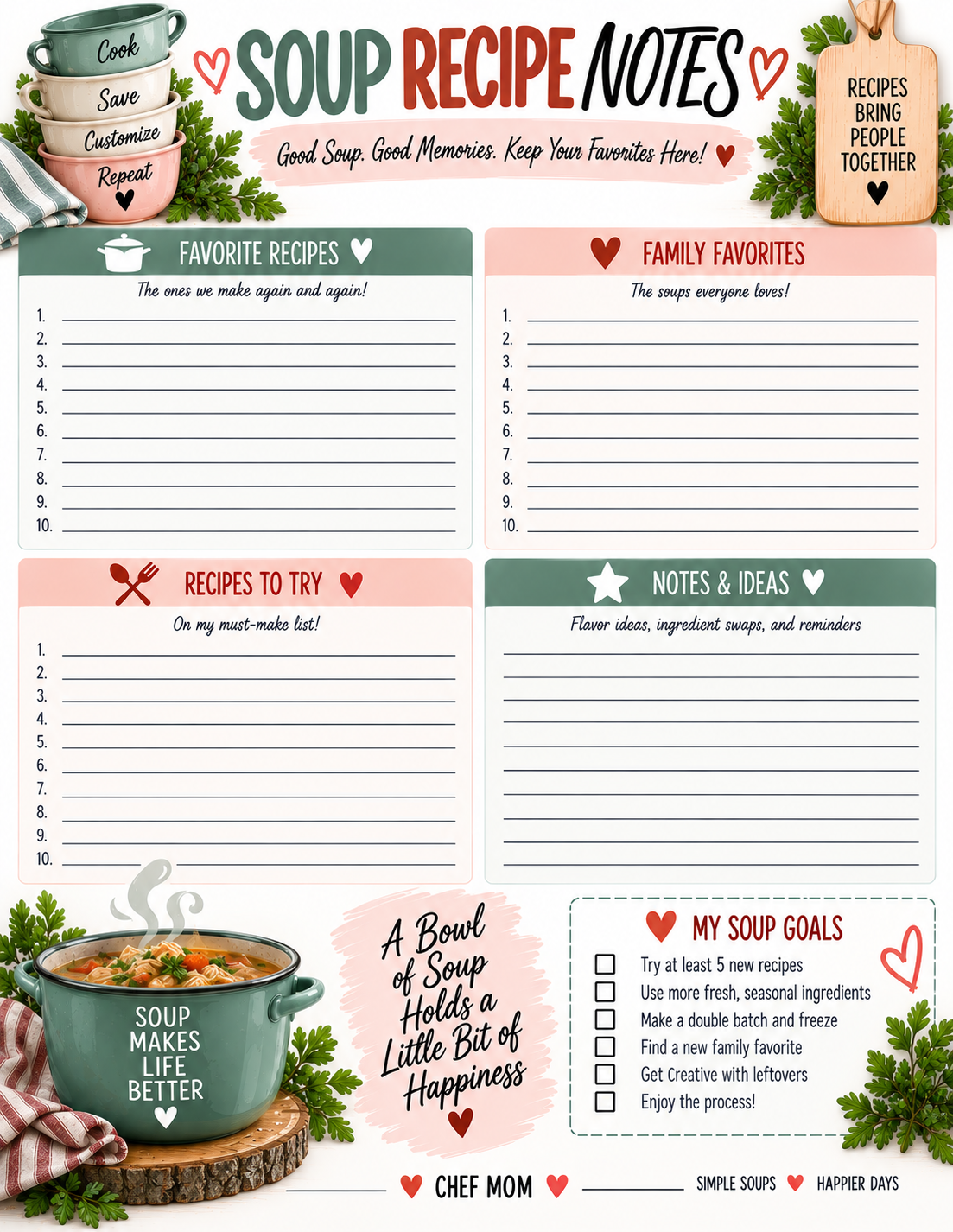 The Busy Mom Homemade Soup System | Cozy Soup Recipes, Homemade Staples & Meal Planning Guide