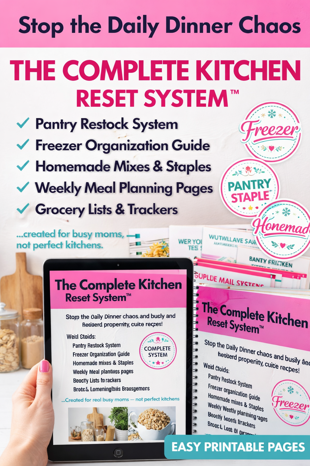 The Complete Kitchen Reset System™ | Pantry, Freezer & Meal Planning Guide for Busy Moms